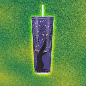 Starbucks 2022 Halloween Tree Glow in the Dark Venti 24 oz. Cold Cup Tumbler 🎃👻🦇